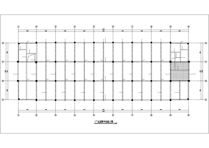常州市武进区某服装厂五层框架结构加工厂房全套结构设计CAD图纸_图1