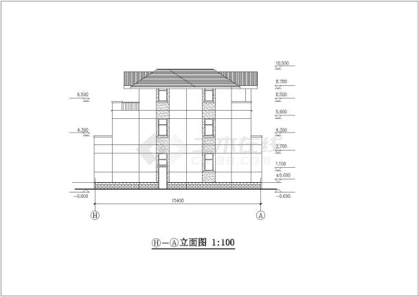 某349平方米三层现代风格别墅设计图（含8张图纸）-图一