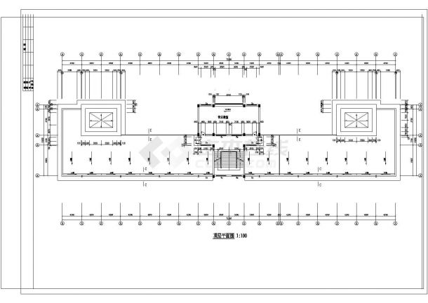 三丁小学三层框架结构教学综合楼设计cad建筑施工图（含设计说明）-图一