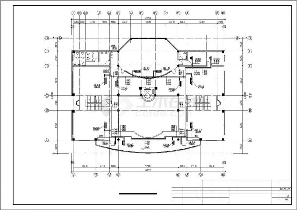 最新整理8套办公楼电气施工CAD图纸-图二