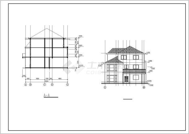 某四层现代风格别墅设计图（含10张图纸）-图二