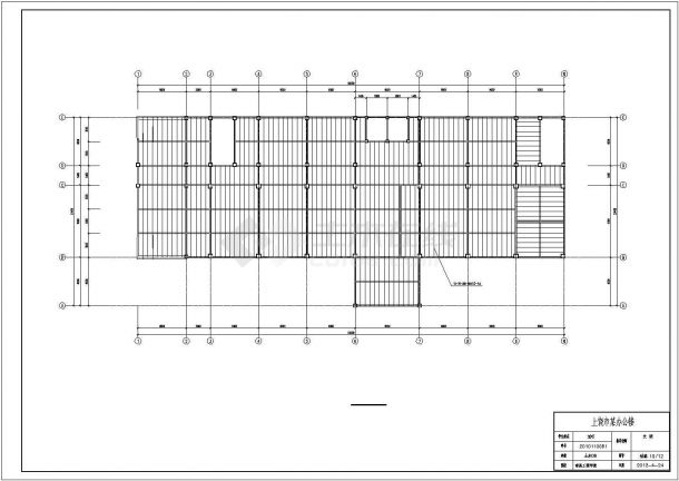 大同市和兴中学6层钢框架结构教学办公楼全套结构设计CAD图纸-图一