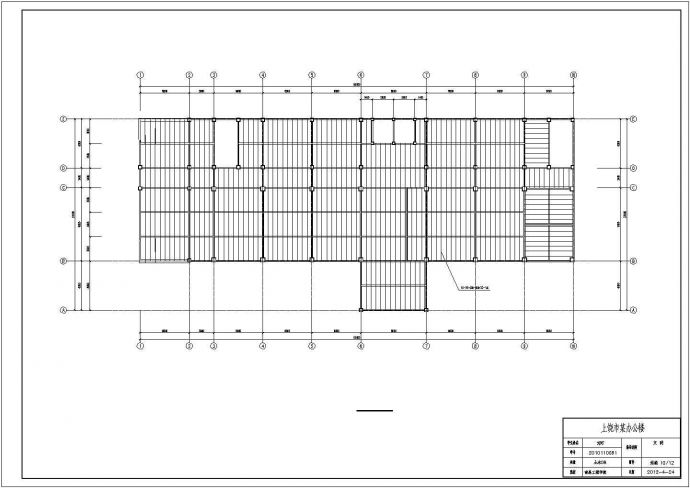 大同市和兴中学6层钢框架结构教学办公楼全套结构设计CAD图纸_图1