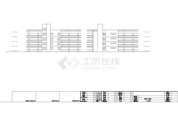 重庆市新城小学教学楼+实验楼+综合楼+行政楼全套建筑设计CAD图纸-图二