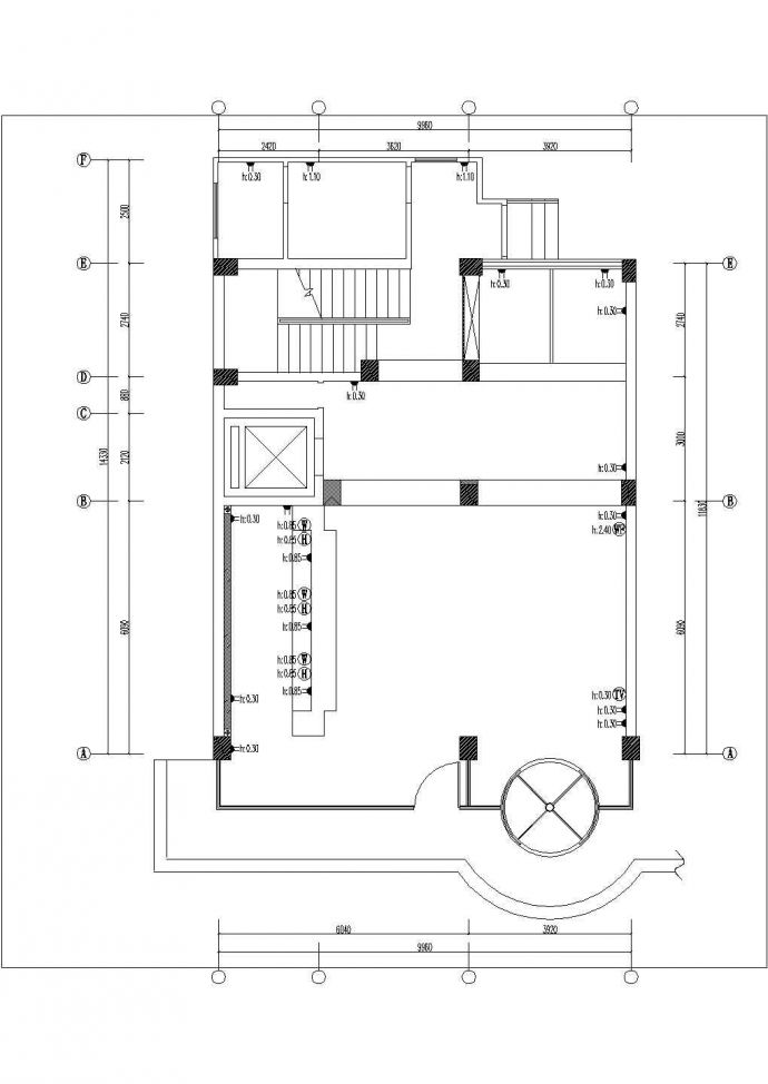 欧式商务酒店一层大厅施工图及CAD效果图_图1