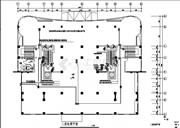 某小区十一层住宅楼电气系统设计施工cad图纸-图一