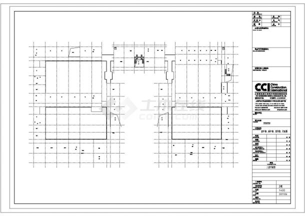 徐州市某国际学校4层框架结构图书馆全套平立面设计CAD图纸-图二