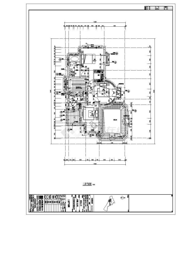 某高档别墅区会所石材装饰CAD图-图二