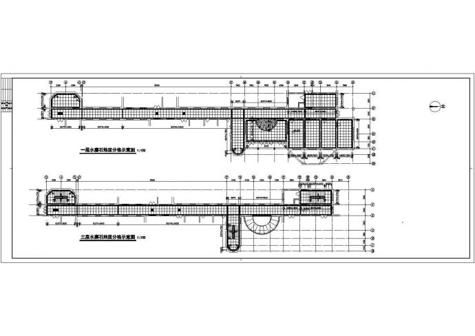 连云港幼儿园三层教学楼规划设计建筑施工cad图，共十四张_图1