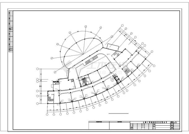 某12000平方米九层办公楼给排水设计施工CAD图纸-图二