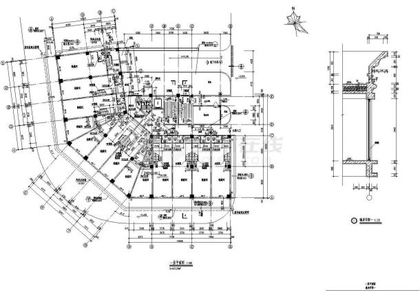 大型商业街综合楼建筑设计施工图-图二