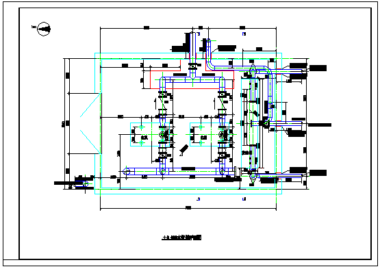 某氮压机软化水工程cad设计施工图_图1