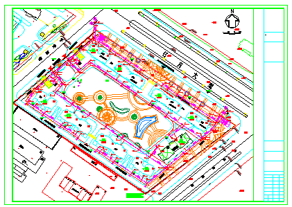 某花园广场综合管网施工cad设计图纸-图二