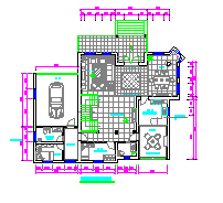 两层现代风格别墅室内装修cad施工图-图二