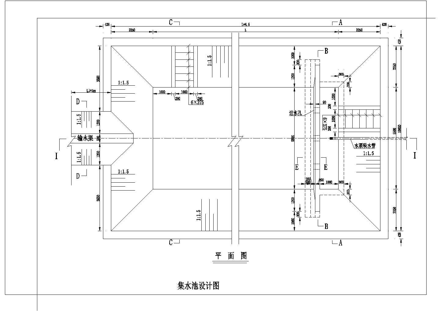 棉花膜下滴灌集水池设计图（技施设计）