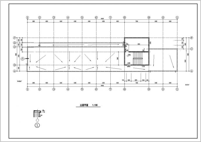 十堰市某实验中学2+1层框架结构教学楼建筑设计CAD图纸（含总图）_图1
