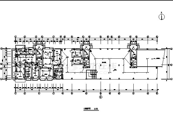 某小区多层部分电气系统设计施工cad图纸-图二