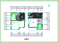 海景花园三层别墅装修设计CAD图