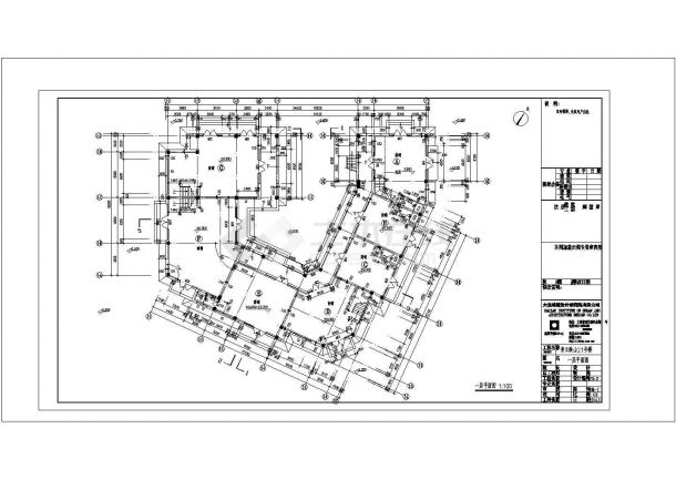 某836平方米山东两层新古典主义风格商业街建筑施工CAD图-图二