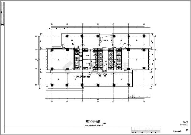 超高层办公楼给排水初步设计CAD图纸-图二