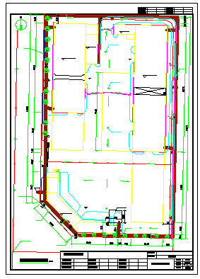 四川机电设备公司厂区给排水管总平面图