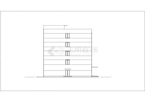 总建筑面积为3773.6平米，5层教学楼（计算书、建筑、结构图）(CAD，9张图纸)-图二