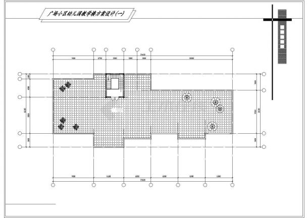 二层约982平米砖混结构广场小区幼儿园设计图-图二