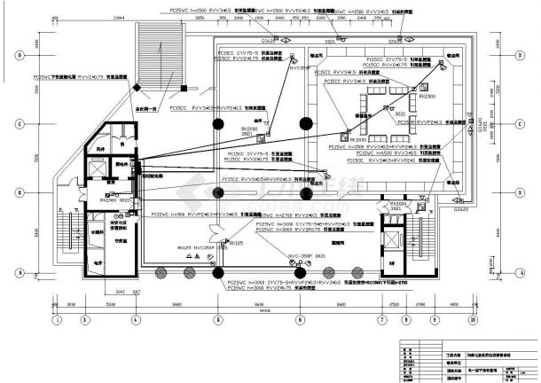 某五层办公楼监控设计cad施工方案图-图一