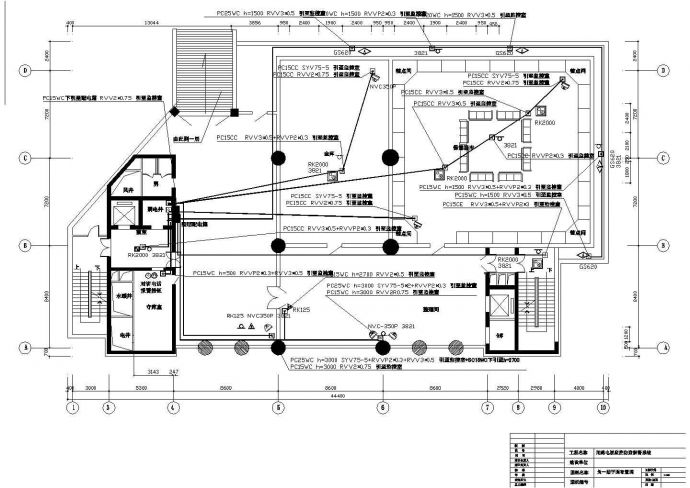 某五层办公楼监控设计cad施工方案图_图1