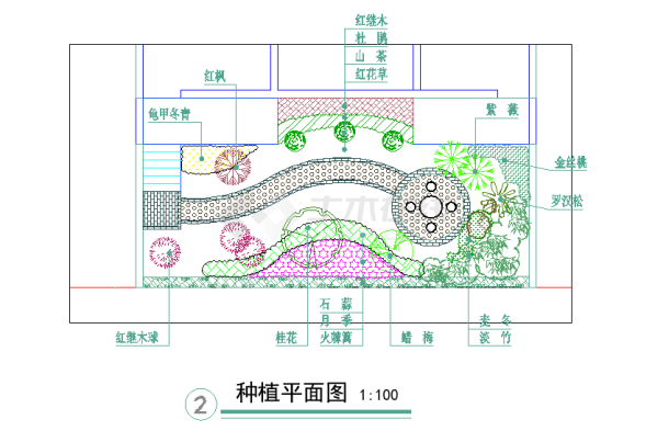 某庭院景观CAD基础详图-图二