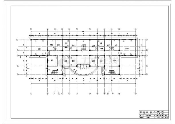 【6层】4465.00平米框架行政办公楼毕业设计图-图一