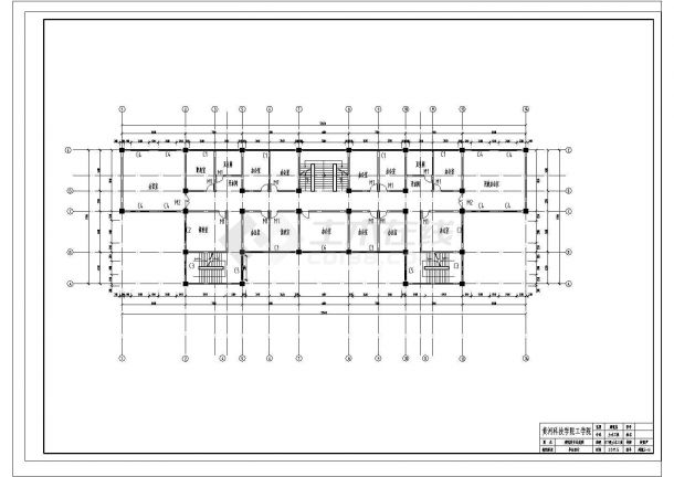 【6层】4465.00平米框架行政办公楼毕业设计图-图二