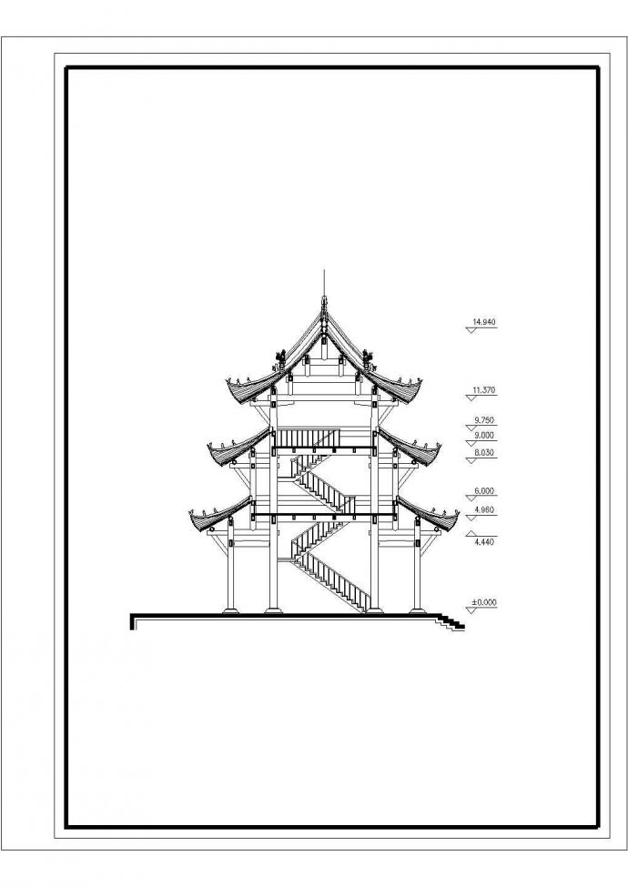 详图设计_寺庙古建筑设计方案图_图1