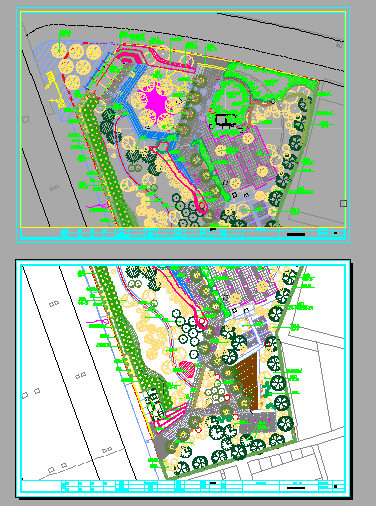 上海黄埔区某公园景观规划设计cad全套施工图（含设计说明，含电气设计）-图一