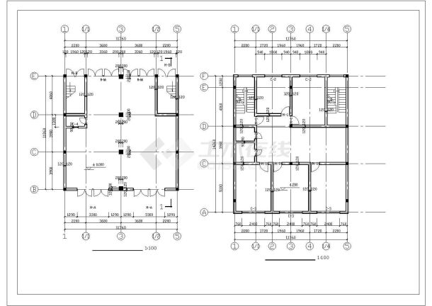 拉萨市朗赛街某3层砖混结构住宅楼全套结构设计CAD图纸-图一