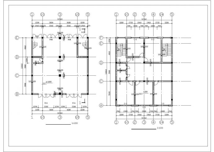 拉萨市朗赛街某3层砖混结构住宅楼全套结构设计CAD图纸_图1