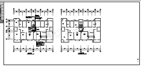 沭阳某小区六层住宅楼电气系统设计施工cad图纸-图二