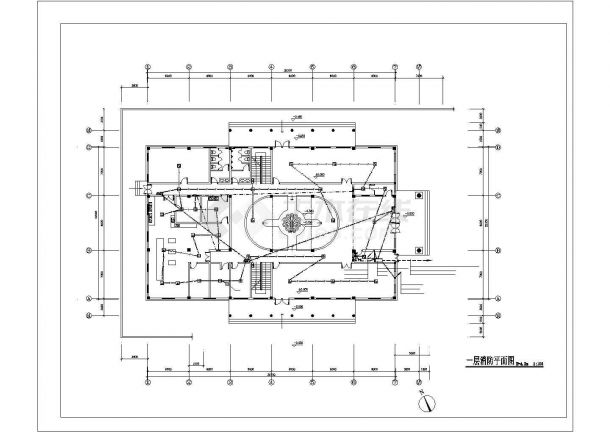 某地小型俱乐部电气CAD设计图-图二