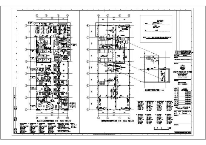 漕河泾新建办公楼暖通建施cad图，共五张_图1