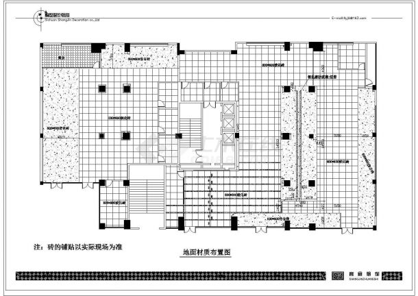 某著名高校大学城网吧CAD建筑设计施工图-图一
