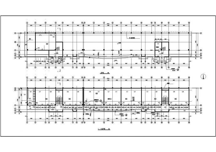 某广西南宁中学教学楼CAD框架结构设计施工图_图1