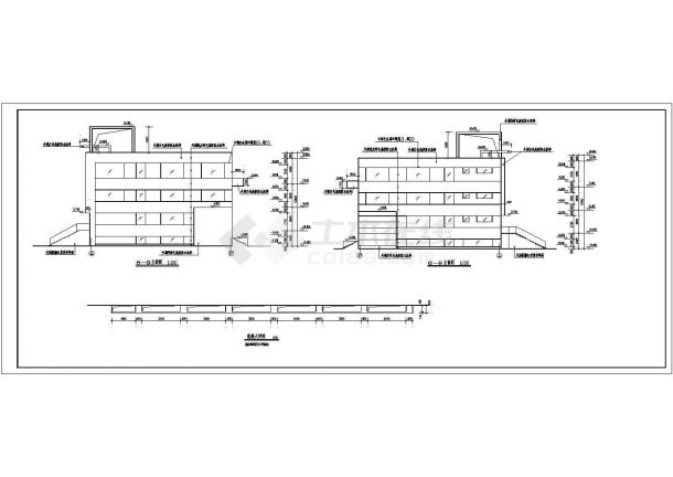 某4层 长73.5米 宽24.6米 青少年活动中心CAD建筑设计含总平图-图二
