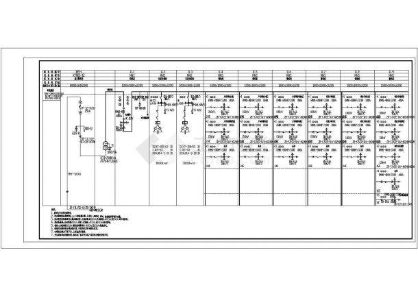 化工厂10KV供电系统全套电气图纸-图一