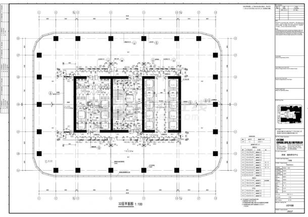 卓越·皇岗世纪中心1号楼建施007平面CAD图.dwg-图一
