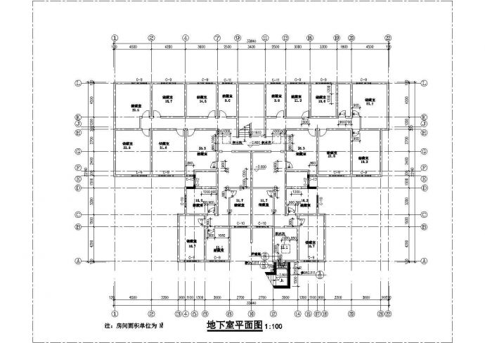 某六层宿舍楼建造工程施工参考CAD图纸（含地下室）_图1