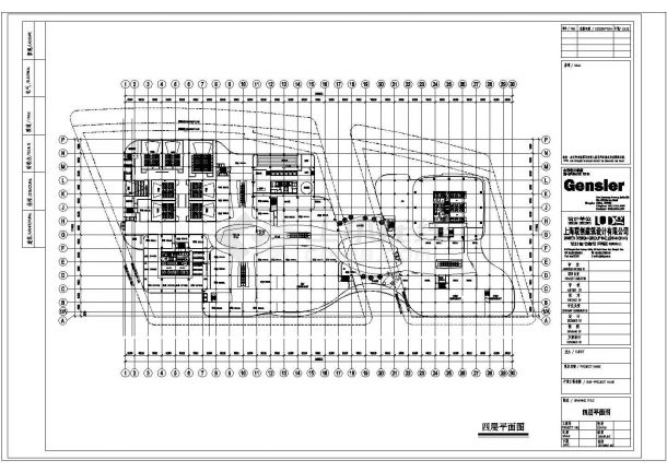 天津宝龙四层平面图CAD设计施工全套图纸-图一