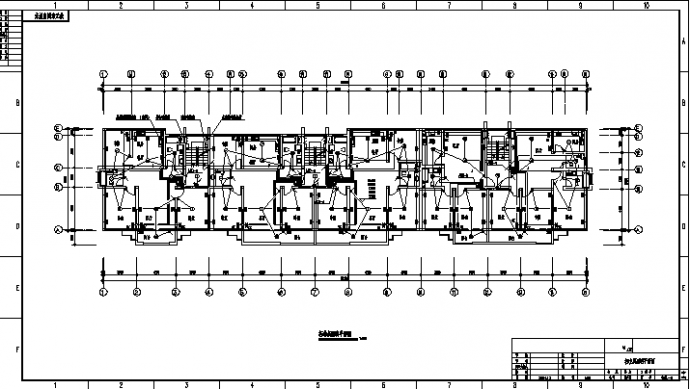 邢台县某多层住宅楼电气系统设计施工cad图纸_图1