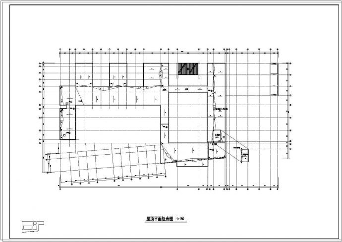 某实验小学4层教学楼CAD施工图（含教学楼屋面层设计）_图1