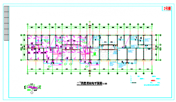 【6层】砖混住宅楼全套cad设计图纸（计算书，建筑图，结构图）-图一