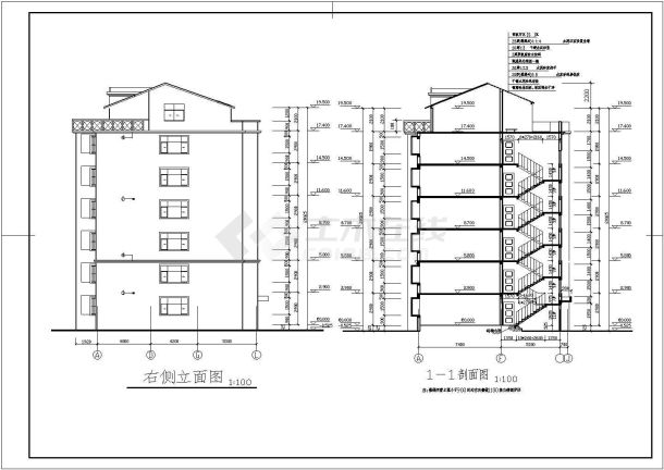 简约美式住宅建筑CAD平面布置参考图-图二